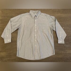 MENS LL BEAN TRADITIONAL FIT LIGHT BLUE BUTTON DOWN - Size 6 1/2 - 33 SKU:172